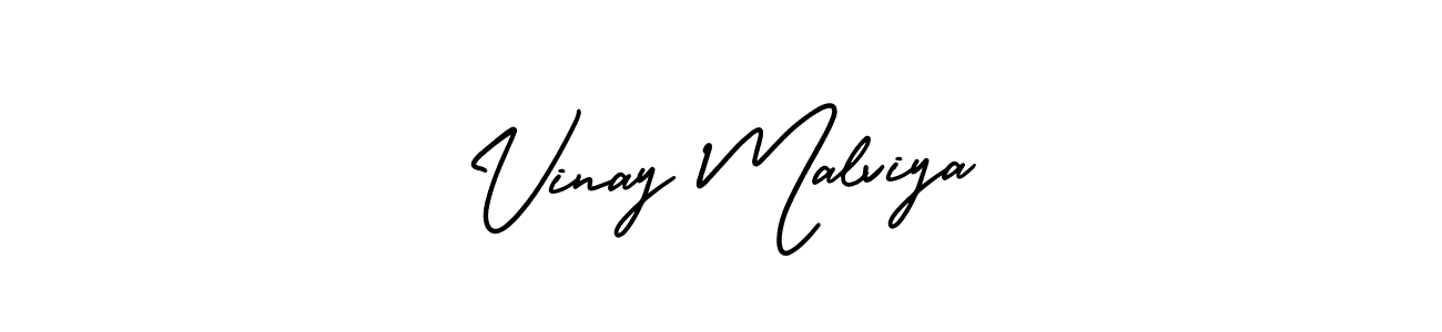 Design your own signature with our free online signature maker. With this signature software, you can create a handwritten (AmerikaSignatureDemo-Regular) signature for name Vinay Malviya. Vinay Malviya signature style 3 images and pictures png