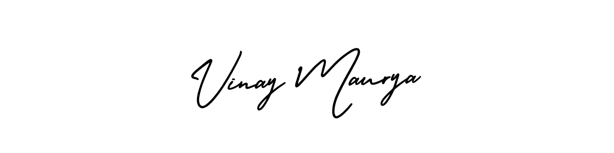 Create a beautiful signature design for name Vinay Maurya. With this signature (AmerikaSignatureDemo-Regular) fonts, you can make a handwritten signature for free. Vinay Maurya signature style 3 images and pictures png