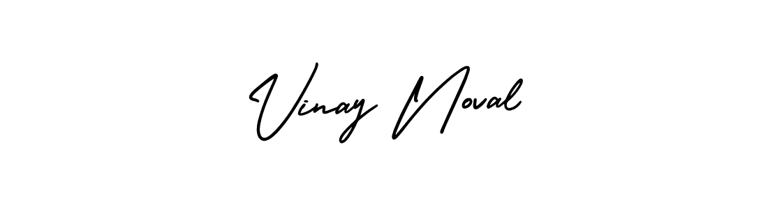 Create a beautiful signature design for name Vinay Noval. With this signature (AmerikaSignatureDemo-Regular) fonts, you can make a handwritten signature for free. Vinay Noval signature style 3 images and pictures png