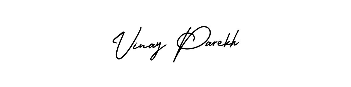 The best way (AmerikaSignatureDemo-Regular) to make a short signature is to pick only two or three words in your name. The name Vinay Parekh include a total of six letters. For converting this name. Vinay Parekh signature style 3 images and pictures png