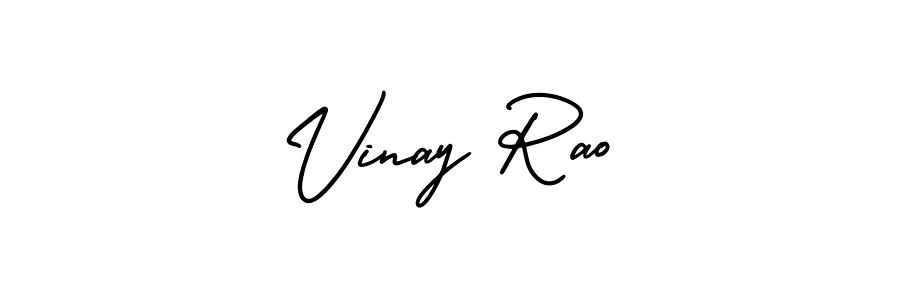 Vinay Rao stylish signature style. Best Handwritten Sign (AmerikaSignatureDemo-Regular) for my name. Handwritten Signature Collection Ideas for my name Vinay Rao. Vinay Rao signature style 3 images and pictures png