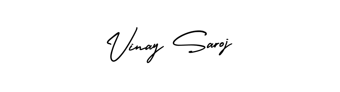 How to make Vinay Saroj signature? AmerikaSignatureDemo-Regular is a professional autograph style. Create handwritten signature for Vinay Saroj name. Vinay Saroj signature style 3 images and pictures png