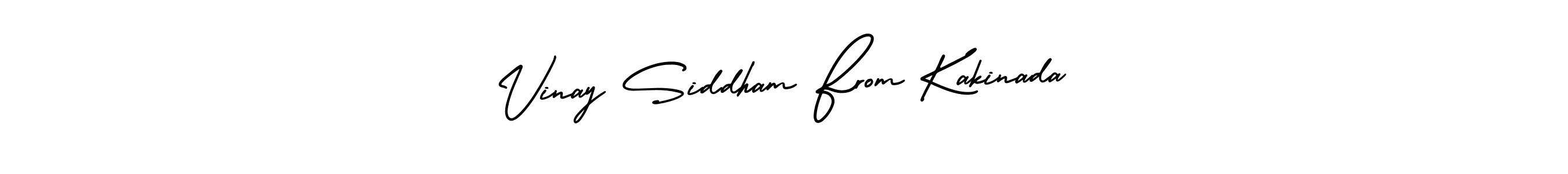 How to make Vinay Siddham From Kakinada name signature. Use AmerikaSignatureDemo-Regular style for creating short signs online. This is the latest handwritten sign. Vinay Siddham From Kakinada signature style 3 images and pictures png