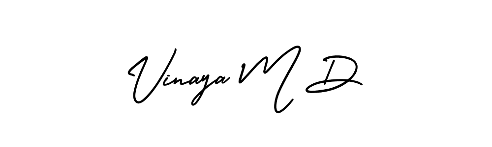 Best and Professional Signature Style for Vinaya M D. AmerikaSignatureDemo-Regular Best Signature Style Collection. Vinaya M D signature style 3 images and pictures png