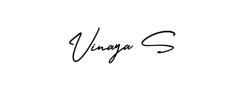 Design your own signature with our free online signature maker. With this signature software, you can create a handwritten (AmerikaSignatureDemo-Regular) signature for name Vinaya S. Vinaya S signature style 3 images and pictures png