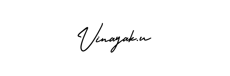 Vinayak.u stylish signature style. Best Handwritten Sign (AmerikaSignatureDemo-Regular) for my name. Handwritten Signature Collection Ideas for my name Vinayak.u. Vinayak.u signature style 3 images and pictures png