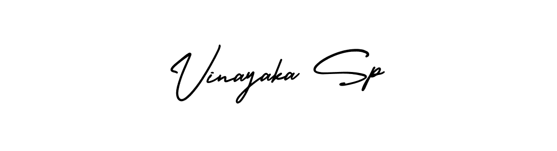 The best way (AmerikaSignatureDemo-Regular) to make a short signature is to pick only two or three words in your name. The name Vinayaka Sp include a total of six letters. For converting this name. Vinayaka Sp signature style 3 images and pictures png