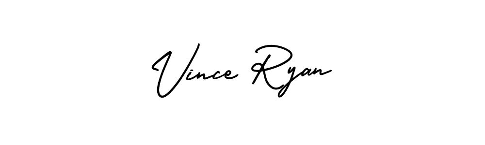 The best way (AmerikaSignatureDemo-Regular) to make a short signature is to pick only two or three words in your name. The name Vince Ryan include a total of six letters. For converting this name. Vince Ryan signature style 3 images and pictures png