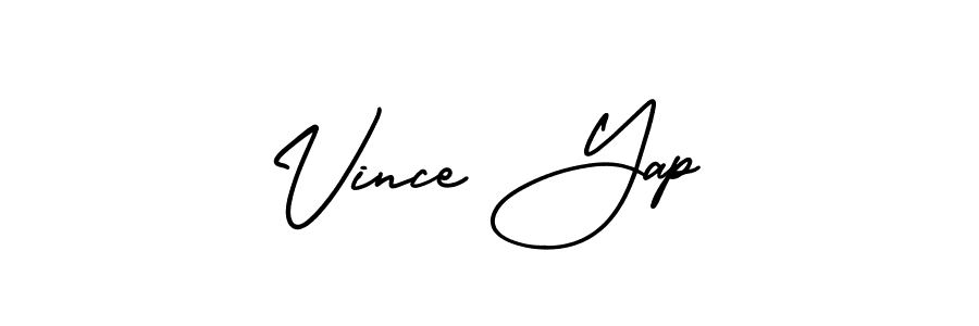 Use a signature maker to create a handwritten signature online. With this signature software, you can design (AmerikaSignatureDemo-Regular) your own signature for name Vince Yap. Vince Yap signature style 3 images and pictures png