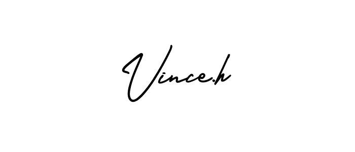 Also we have Vince.h name is the best signature style. Create professional handwritten signature collection using AmerikaSignatureDemo-Regular autograph style. Vince.h signature style 3 images and pictures png