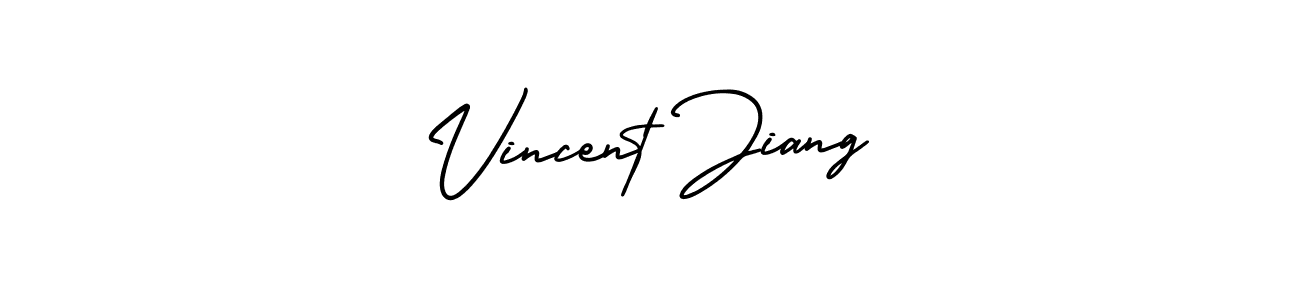 How to make Vincent Jiang name signature. Use AmerikaSignatureDemo-Regular style for creating short signs online. This is the latest handwritten sign. Vincent Jiang signature style 3 images and pictures png