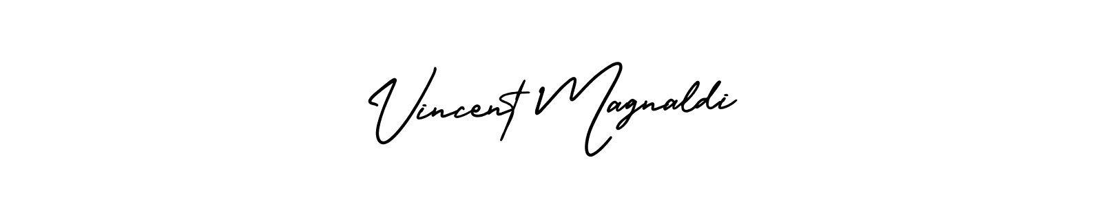 Design your own signature with our free online signature maker. With this signature software, you can create a handwritten (AmerikaSignatureDemo-Regular) signature for name Vincent Magnaldi. Vincent Magnaldi signature style 3 images and pictures png
