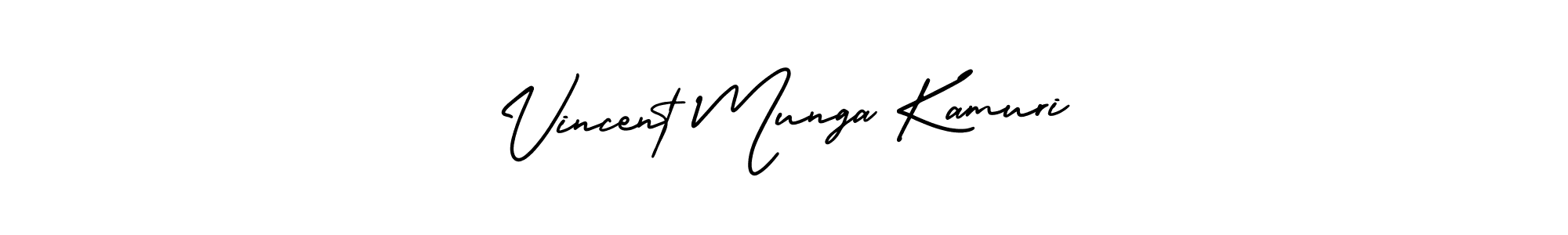 Use a signature maker to create a handwritten signature online. With this signature software, you can design (AmerikaSignatureDemo-Regular) your own signature for name Vincent Munga Kamuri. Vincent Munga Kamuri signature style 3 images and pictures png
