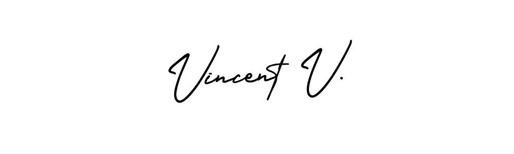 if you are searching for the best signature style for your name Vincent V.. so please give up your signature search. here we have designed multiple signature styles  using AmerikaSignatureDemo-Regular. Vincent V. signature style 3 images and pictures png