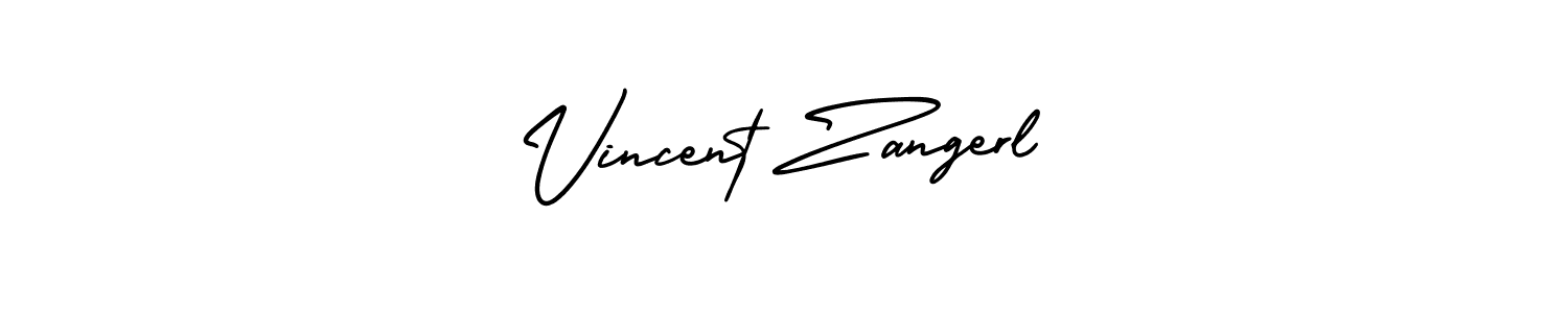 Vincent Zangerl stylish signature style. Best Handwritten Sign (AmerikaSignatureDemo-Regular) for my name. Handwritten Signature Collection Ideas for my name Vincent Zangerl. Vincent Zangerl signature style 3 images and pictures png