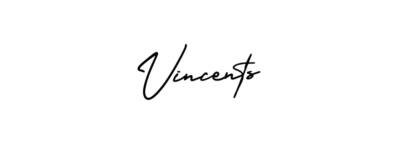 It looks lik you need a new signature style for name Vincents. Design unique handwritten (AmerikaSignatureDemo-Regular) signature with our free signature maker in just a few clicks. Vincents signature style 3 images and pictures png