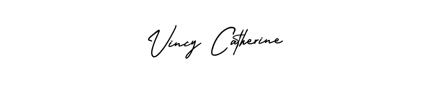 How to make Vincy Catherine signature? AmerikaSignatureDemo-Regular is a professional autograph style. Create handwritten signature for Vincy Catherine name. Vincy Catherine signature style 3 images and pictures png