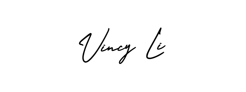 Best and Professional Signature Style for Vincy Li. AmerikaSignatureDemo-Regular Best Signature Style Collection. Vincy Li signature style 3 images and pictures png