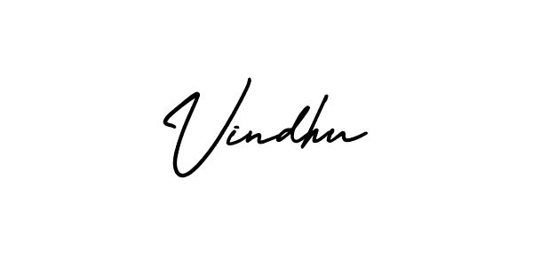 Vindhu stylish signature style. Best Handwritten Sign (AmerikaSignatureDemo-Regular) for my name. Handwritten Signature Collection Ideas for my name Vindhu. Vindhu signature style 3 images and pictures png