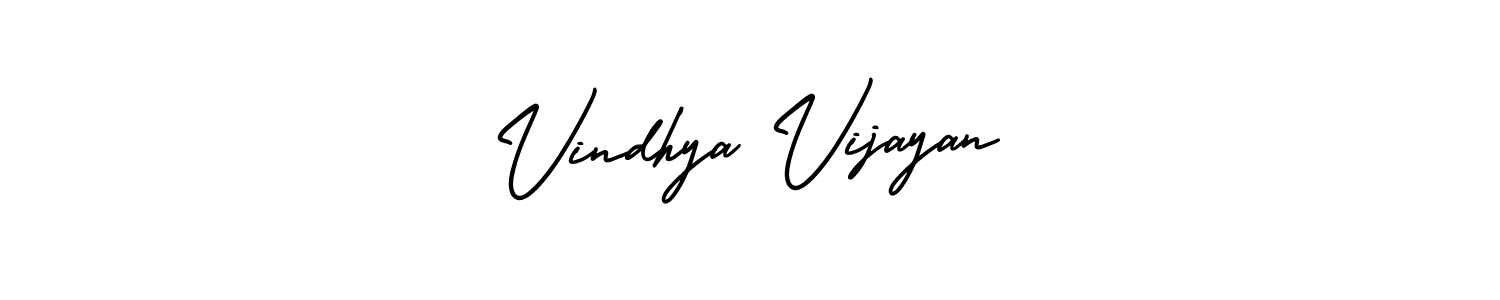 You should practise on your own different ways (AmerikaSignatureDemo-Regular) to write your name (Vindhya Vijayan) in signature. don't let someone else do it for you. Vindhya Vijayan signature style 3 images and pictures png