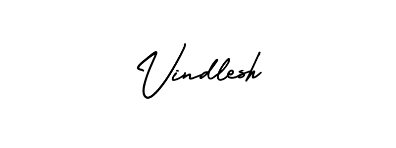 Make a beautiful signature design for name Vindlesh. With this signature (AmerikaSignatureDemo-Regular) style, you can create a handwritten signature for free. Vindlesh signature style 3 images and pictures png