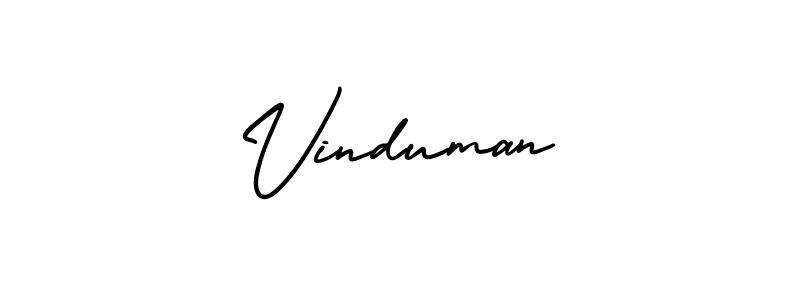 Make a beautiful signature design for name Vinduman. Use this online signature maker to create a handwritten signature for free. Vinduman signature style 3 images and pictures png