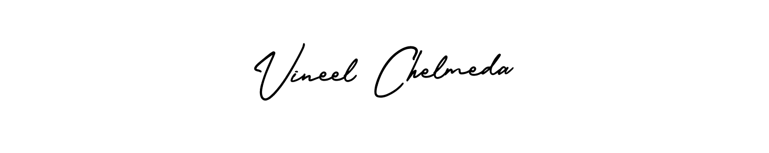 Use a signature maker to create a handwritten signature online. With this signature software, you can design (AmerikaSignatureDemo-Regular) your own signature for name Vineel Chelmeda. Vineel Chelmeda signature style 3 images and pictures png