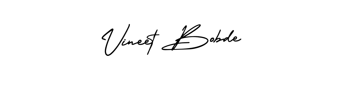 Use a signature maker to create a handwritten signature online. With this signature software, you can design (AmerikaSignatureDemo-Regular) your own signature for name Vineet Bobde. Vineet Bobde signature style 3 images and pictures png