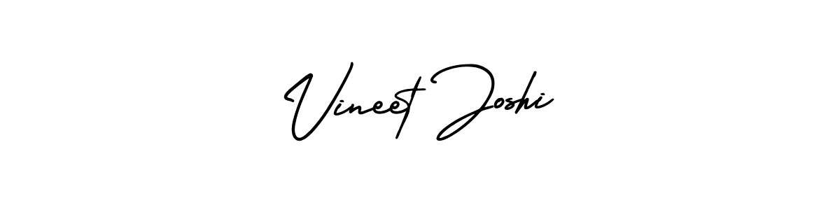 How to make Vineet Joshi name signature. Use AmerikaSignatureDemo-Regular style for creating short signs online. This is the latest handwritten sign. Vineet Joshi signature style 3 images and pictures png