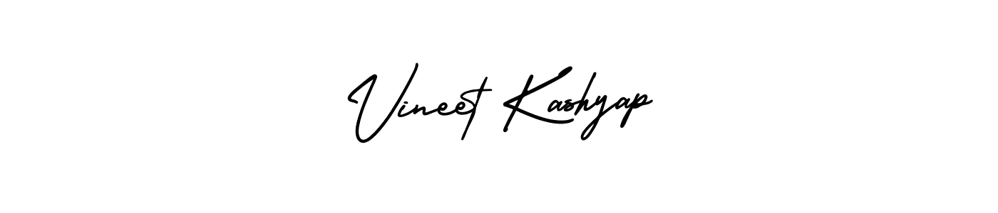 How to make Vineet Kashyap name signature. Use AmerikaSignatureDemo-Regular style for creating short signs online. This is the latest handwritten sign. Vineet Kashyap signature style 3 images and pictures png