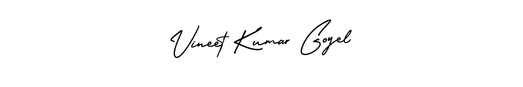 This is the best signature style for the Vineet Kumar Goyel name. Also you like these signature font (AmerikaSignatureDemo-Regular). Mix name signature. Vineet Kumar Goyel signature style 3 images and pictures png