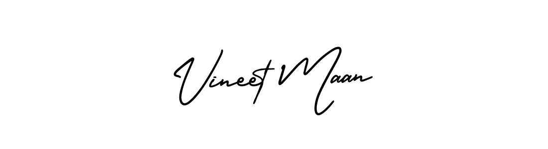 Use a signature maker to create a handwritten signature online. With this signature software, you can design (AmerikaSignatureDemo-Regular) your own signature for name Vineet Maan. Vineet Maan signature style 3 images and pictures png