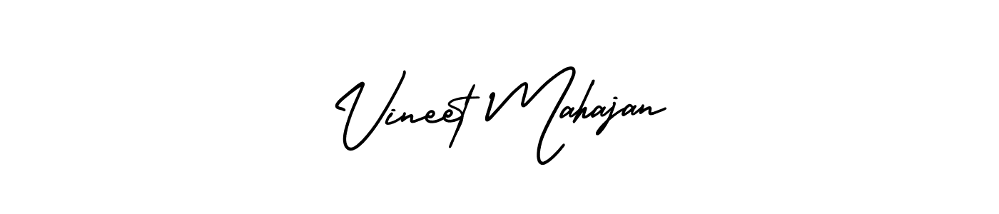 How to make Vineet Mahajan name signature. Use AmerikaSignatureDemo-Regular style for creating short signs online. This is the latest handwritten sign. Vineet Mahajan signature style 3 images and pictures png