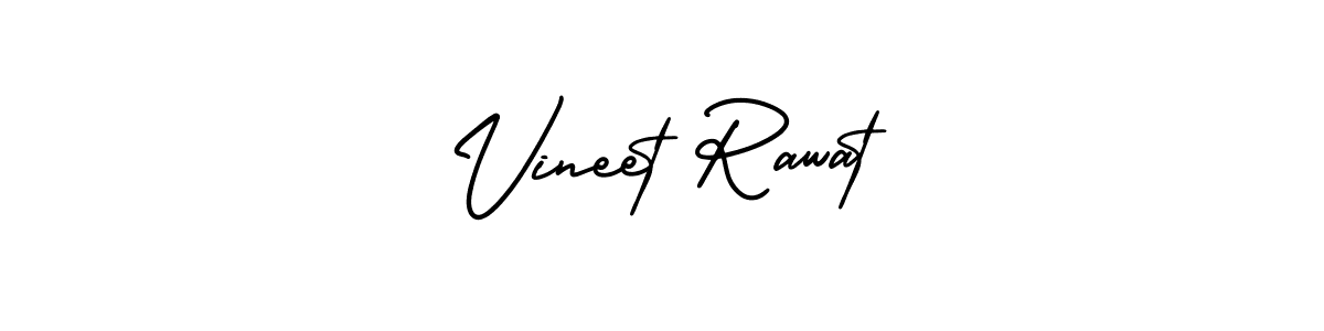 The best way (AmerikaSignatureDemo-Regular) to make a short signature is to pick only two or three words in your name. The name Vineet Rawat include a total of six letters. For converting this name. Vineet Rawat signature style 3 images and pictures png