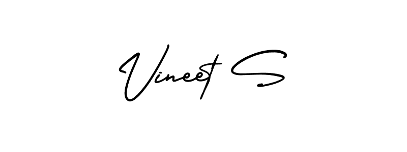 How to make Vineet S signature? AmerikaSignatureDemo-Regular is a professional autograph style. Create handwritten signature for Vineet S name. Vineet S signature style 3 images and pictures png