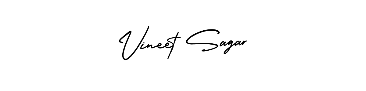 Design your own signature with our free online signature maker. With this signature software, you can create a handwritten (AmerikaSignatureDemo-Regular) signature for name Vineet Sagar. Vineet Sagar signature style 3 images and pictures png