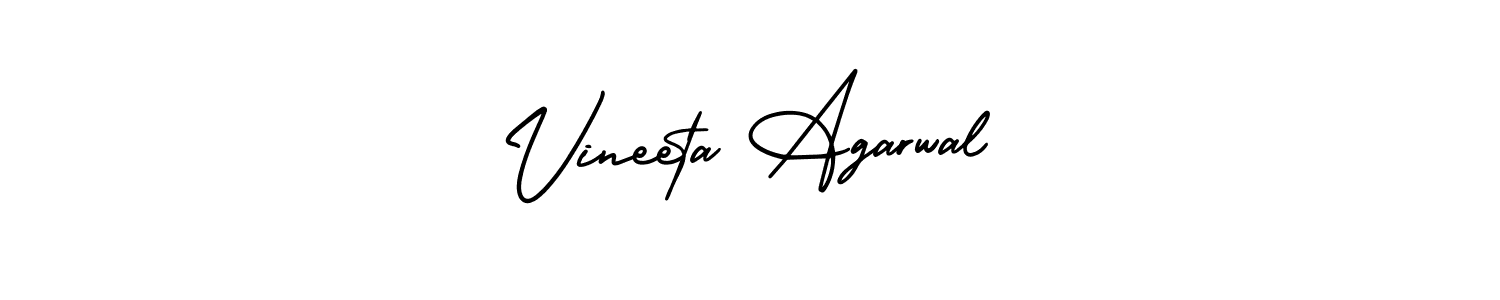 This is the best signature style for the Vineeta Agarwal name. Also you like these signature font (AmerikaSignatureDemo-Regular). Mix name signature. Vineeta Agarwal signature style 3 images and pictures png