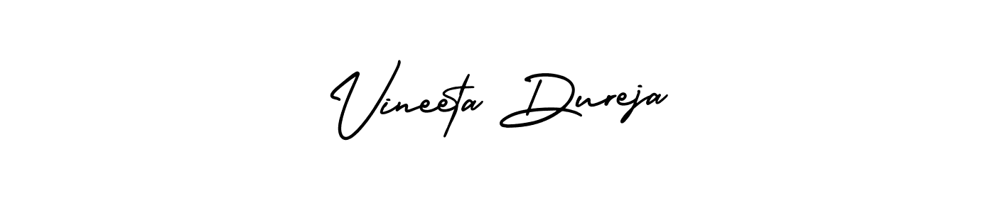 It looks lik you need a new signature style for name Vineeta Dureja. Design unique handwritten (AmerikaSignatureDemo-Regular) signature with our free signature maker in just a few clicks. Vineeta Dureja signature style 3 images and pictures png