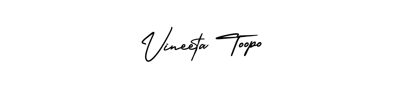 Create a beautiful signature design for name Vineeta Toopo. With this signature (AmerikaSignatureDemo-Regular) fonts, you can make a handwritten signature for free. Vineeta Toopo signature style 3 images and pictures png