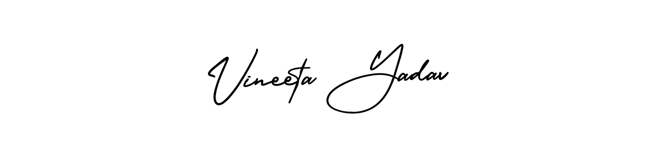 How to make Vineeta Yadav name signature. Use AmerikaSignatureDemo-Regular style for creating short signs online. This is the latest handwritten sign. Vineeta Yadav signature style 3 images and pictures png