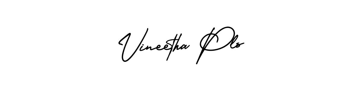 It looks lik you need a new signature style for name Vineetha Pls. Design unique handwritten (AmerikaSignatureDemo-Regular) signature with our free signature maker in just a few clicks. Vineetha Pls signature style 3 images and pictures png