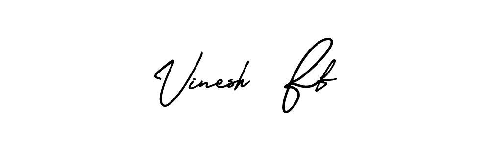 Use a signature maker to create a handwritten signature online. With this signature software, you can design (AmerikaSignatureDemo-Regular) your own signature for name Vinesh  Ff. Vinesh  Ff signature style 3 images and pictures png