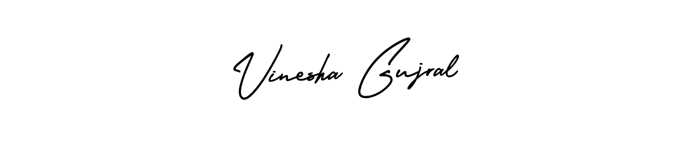 Create a beautiful signature design for name Vinesha Gujral. With this signature (AmerikaSignatureDemo-Regular) fonts, you can make a handwritten signature for free. Vinesha Gujral signature style 3 images and pictures png