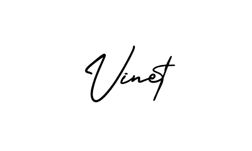 Make a beautiful signature design for name Vinet. With this signature (AmerikaSignatureDemo-Regular) style, you can create a handwritten signature for free. Vinet signature style 3 images and pictures png