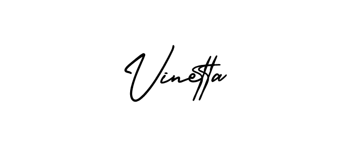 How to Draw Vinetta signature style? AmerikaSignatureDemo-Regular is a latest design signature styles for name Vinetta. Vinetta signature style 3 images and pictures png