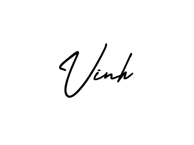 Use a signature maker to create a handwritten signature online. With this signature software, you can design (AmerikaSignatureDemo-Regular) your own signature for name Vinh. Vinh signature style 3 images and pictures png