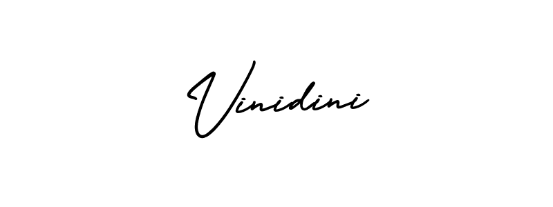 Use a signature maker to create a handwritten signature online. With this signature software, you can design (AmerikaSignatureDemo-Regular) your own signature for name Vinidini. Vinidini signature style 3 images and pictures png