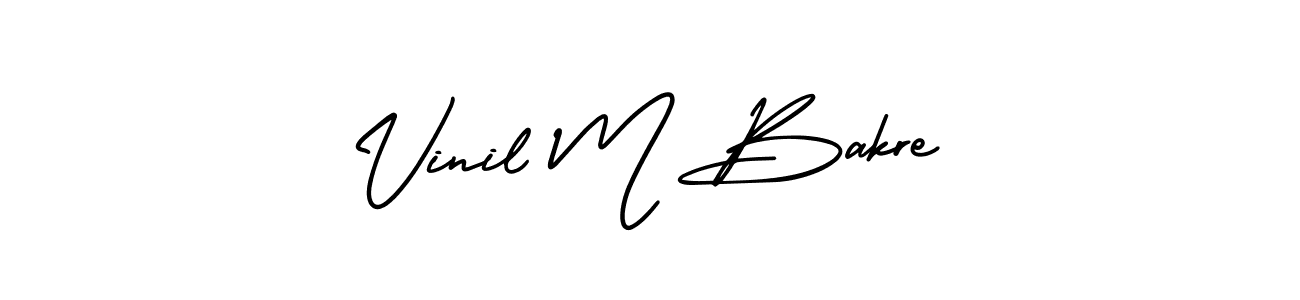 Make a beautiful signature design for name Vinil M Bakre. Use this online signature maker to create a handwritten signature for free. Vinil M Bakre signature style 3 images and pictures png