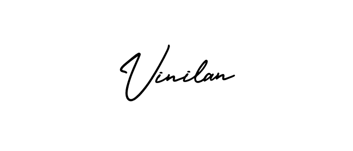 Make a beautiful signature design for name Vinilan. With this signature (AmerikaSignatureDemo-Regular) style, you can create a handwritten signature for free. Vinilan signature style 3 images and pictures png