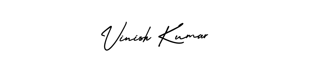 AmerikaSignatureDemo-Regular is a professional signature style that is perfect for those who want to add a touch of class to their signature. It is also a great choice for those who want to make their signature more unique. Get Vinish Kumar name to fancy signature for free. Vinish Kumar signature style 3 images and pictures png